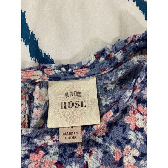 Knox Rose Women's Short Sleeve Floral Bohemian Midi Summer Dress - Medium - Picture 6 of 10